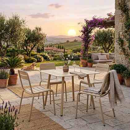 Terrace Table For Indoor & Outdoor Use, Aluminum - Gallery 2