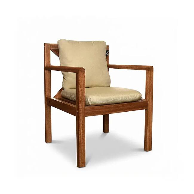 Grass Sofa Set ( iroko Wood - Beige Upholstery) - Gallery 2