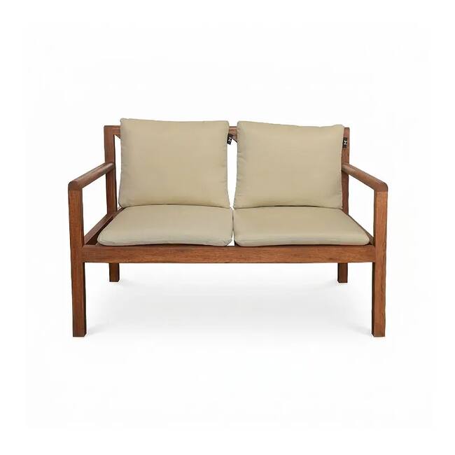 Grass Sofa Set ( iroko Wood - Beige Upholstery) - Gallery 4