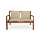 Grass Sofa Set ( iroko Wood - Beige Upholstery) - Gallery 4