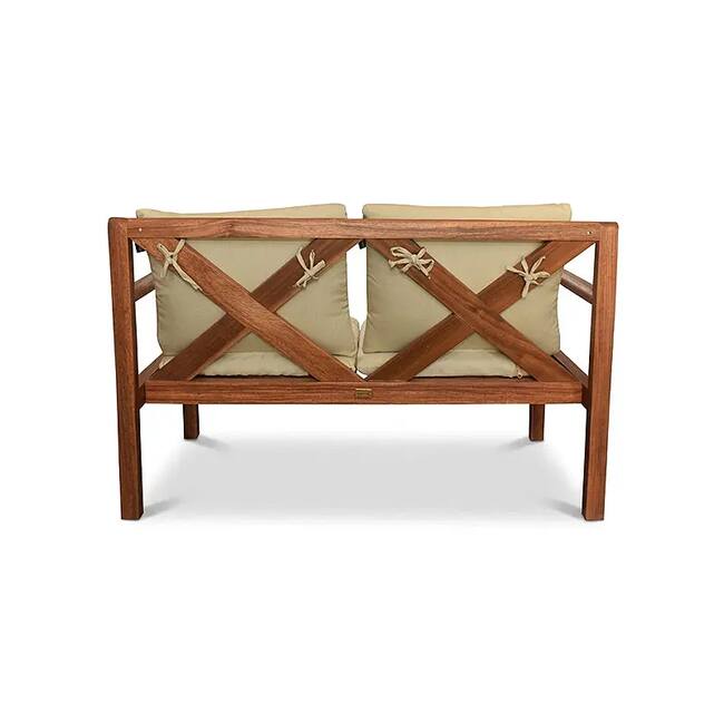 Grass Sofa Set ( iroko Wood - Beige Upholstery) - Gallery 5