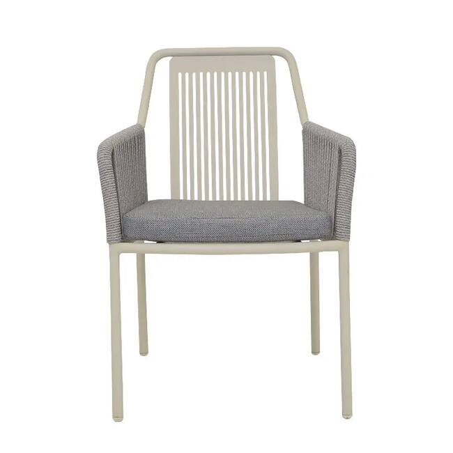 Polar Chair with Luxurious Upholstery – Off-White - Gallery 1