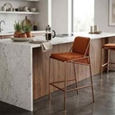 Chameleon Mini Bar Chair – Rose Gold PVD Stainless Steel - Gallery 1