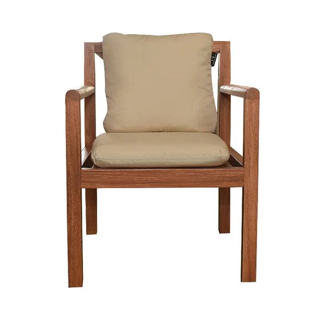 Grass Outdoor Armchair - Iroko Wood - Gallery 1