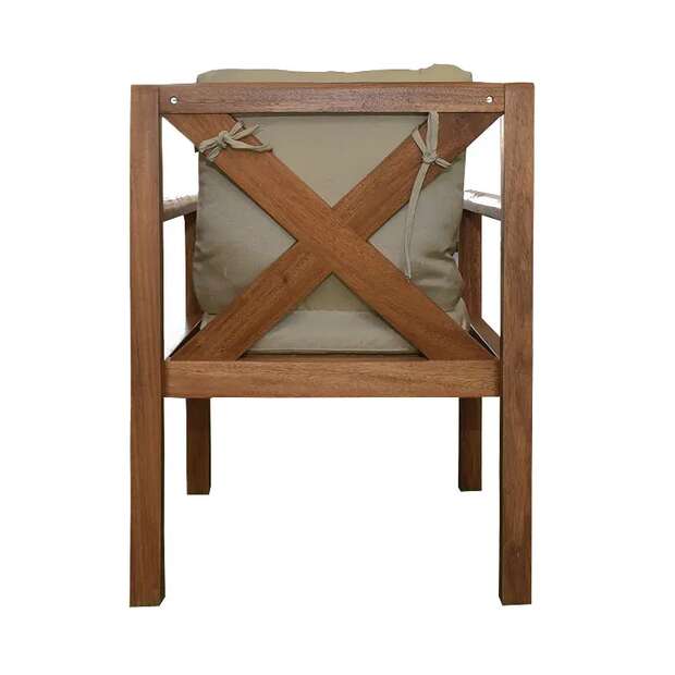 Grass Outdoor Armchair - Iroko Wood - Gallery 2