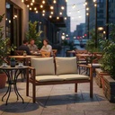 Grass Outdoor 2-Seater Sofa - Iroko Wood - Gallery 1