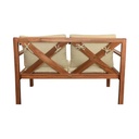 Grass Outdoor 2-Seater Sofa - Iroko Wood - Gallery 2