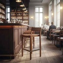 Robot bar chairReboot Iroko Bar Stool – The Natural Wood Durability for Outdoor Use - Gallery 1