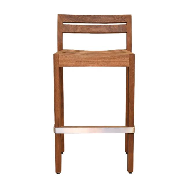 Robot bar chairReboot Iroko Bar Stool – The Natural Wood Durability for Outdoor Use - Gallery 3
