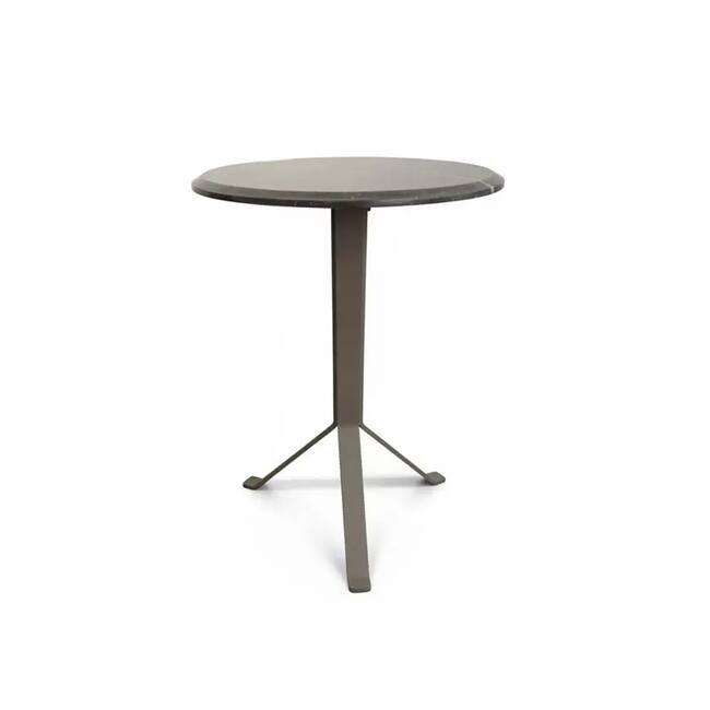 Volvo Iron and Marble Side Table – The Elegance of Marble and the Strength of Iron - Gray - Gallery 1