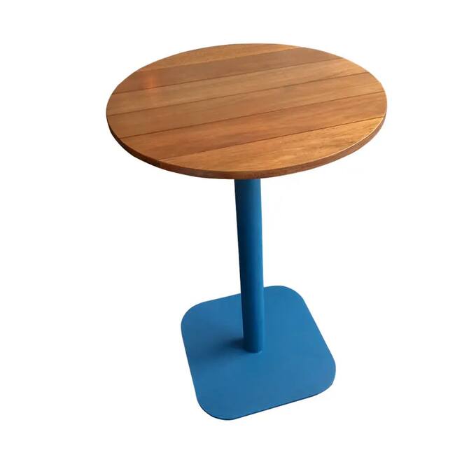 Blue Iron Bar Table x Iroko 70cm*105cm - Gallery 2