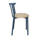 Dark blue iron chair with a beige base - Gallery 4