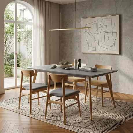 Lange Dining Table - Elegant and Modern Design 160Cm- Gray - Gallery 1