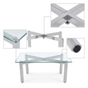 Star Coffee Table – Glass and Stainless Steel - Gallery 2