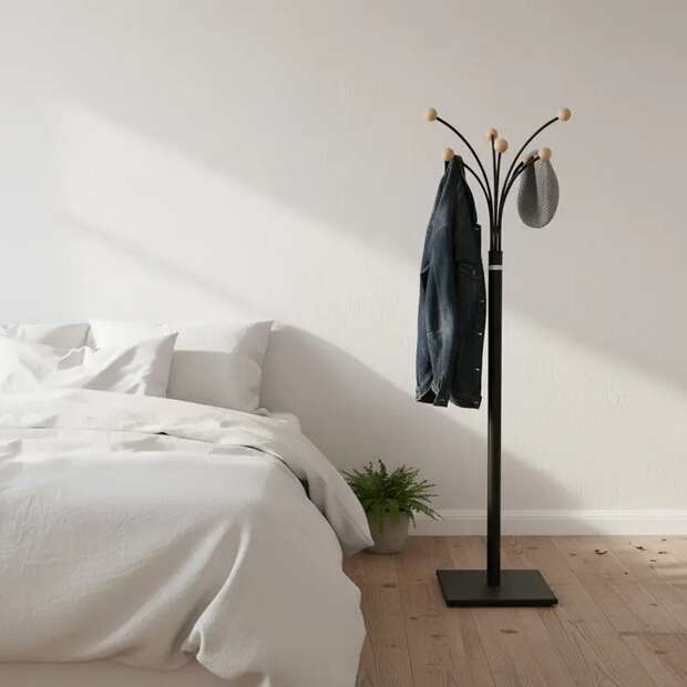Modern Clothes Hanger (8 Hooks) – Elegance in Organization- Black - Gallery 1
