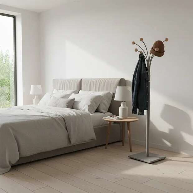 Modern Clothes Hanger (8 Hooks) – Elegance in Organization- Gray - Gallery 1