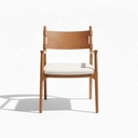 Segments Dining Armchair – Ouroko Wood & Genuine Leather - Gallery 2