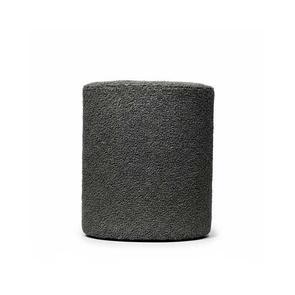 Modern Round Black Pouf - Gallery 1