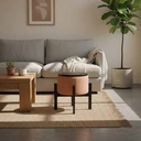 Modern Round Pink Pouf - Gallery 1