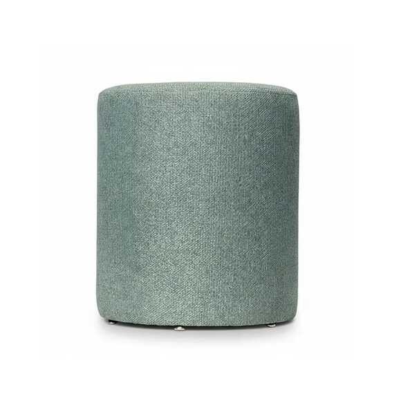 Modern Round pistachio Pouf - Gallery 1