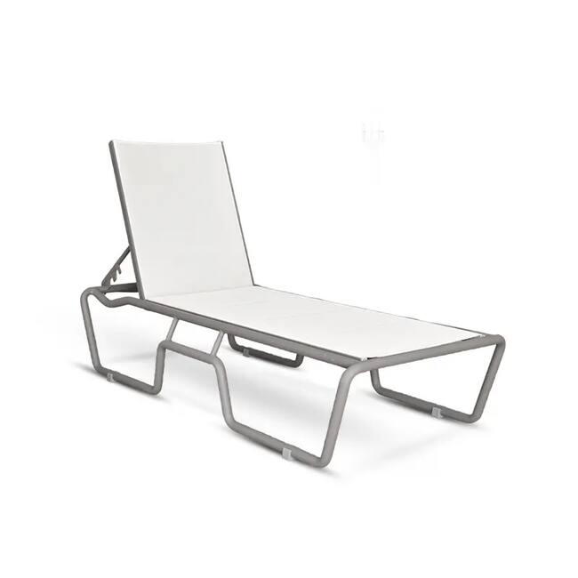 Rumple Modern Aluminum SUN LOUNGER - Gray - Gallery 1