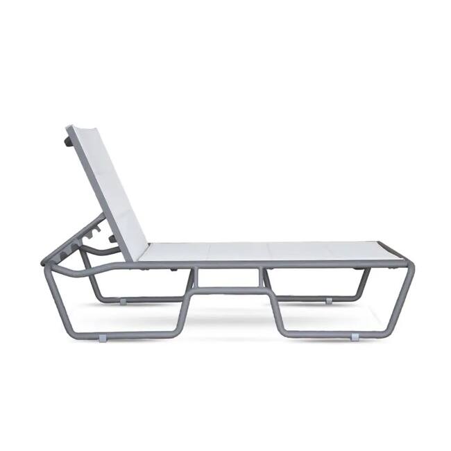 Rumple Modern Aluminum SUN LOUNGER - Gray - Gallery 2