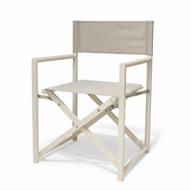 Director's Chair - Modern Design in Off-White and Beige - Gallery 1