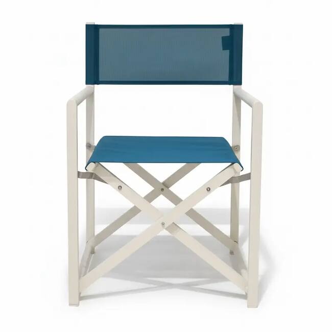 Director's Chair - Modern Creamy White and Turquoise - Gallery 2