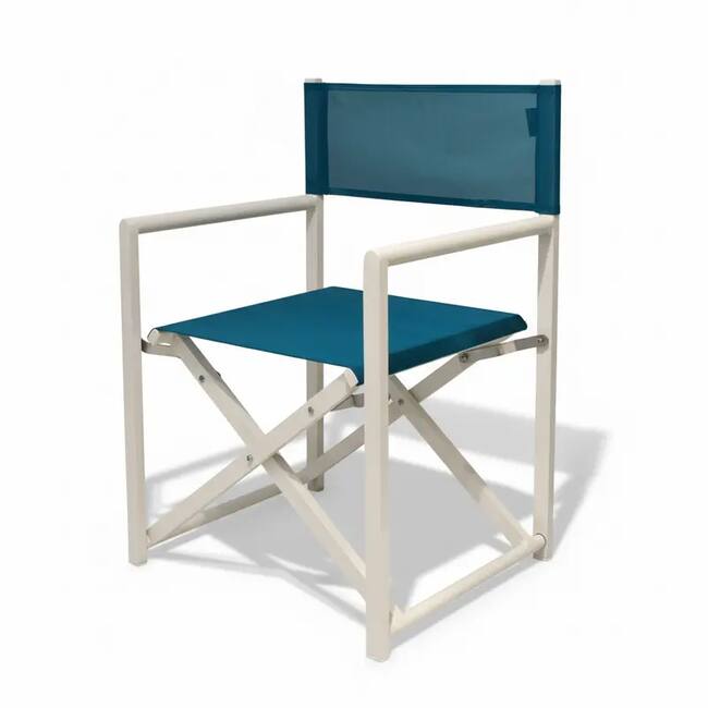 Director's Chair - Modern Creamy White and Turquoise - Gallery 3