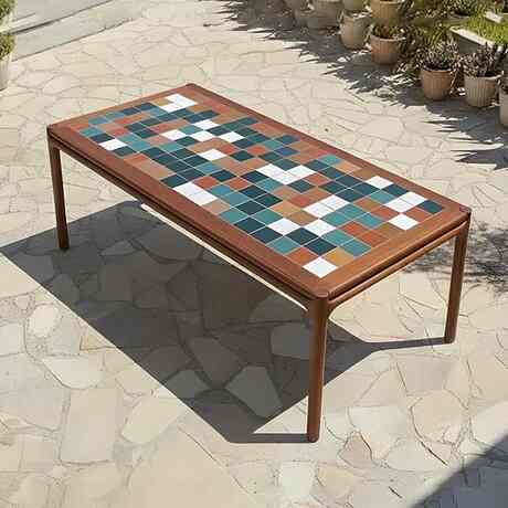 Segments Dining Table – 205 cm (Iroko Wood) - Gallery 1