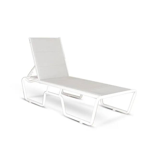 Rumple Modern Aluminum SUNLOUNGER - White - Gallery 1