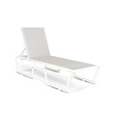Rumple Modern Aluminum SUNLOUNGER - White - Gallery 1