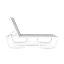 Rumple Modern Aluminum SUNLOUNGER - White - Gallery 2