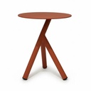 Modern Aluminum Side Table - Matte Brick - Gallery 1