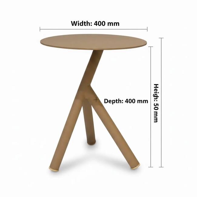 Modern Aluminum Side Table - Matte Brick - Gallery 2