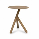 Modern Aluminum Side Table - Matte Beige - Gallery 1