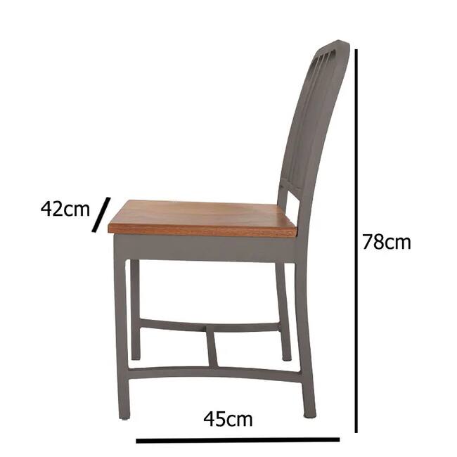 Yildiz chair made of Aluminum, Gray or Beige - Gallery 1