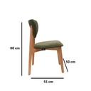 Ronnie green dining chair - Gallery 2