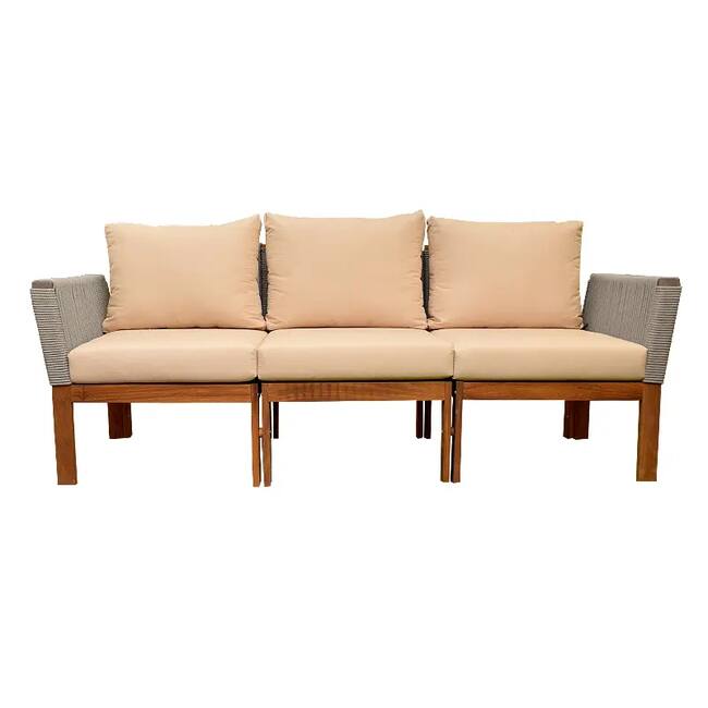 Brendiana - Outdoor Sofa Set Gray X Beige - Gallery 2