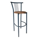 BarStool Dark Blue base Pvc wood or Leather - Gallery 1