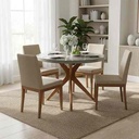 Merola Round Dining Table, 1 meter - Gallery 5