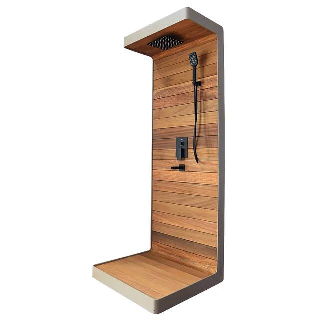 Outdoor aluminum shower, Beige - Gallery 1