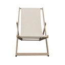 RENO Foldable Aluminum Deckchair, Beige - Gallery 1