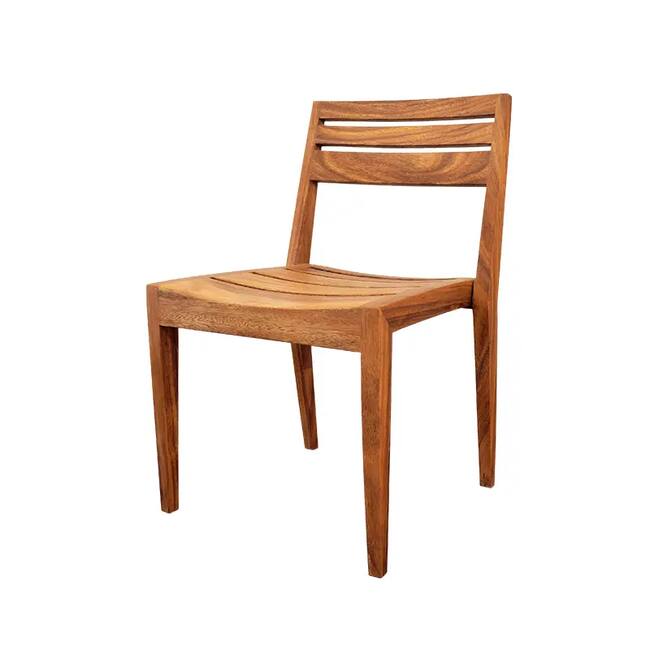 Rebot Outdoor Dining Chair, Iroko wood - Gallery 1