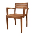 Rebot Outdoor Dining Armchair, Iroko wood - Gallery 1