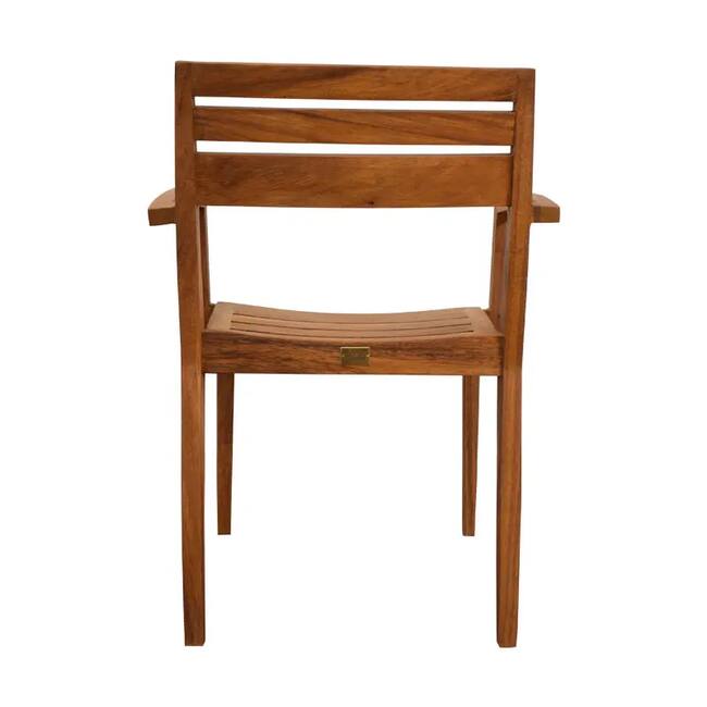 Rebot Outdoor Dining Armchair, Iroko wood - Gallery 3