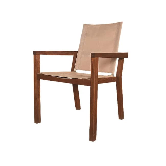 Outdoor Forbin Dining Chair Dark Beige - Gallery 1