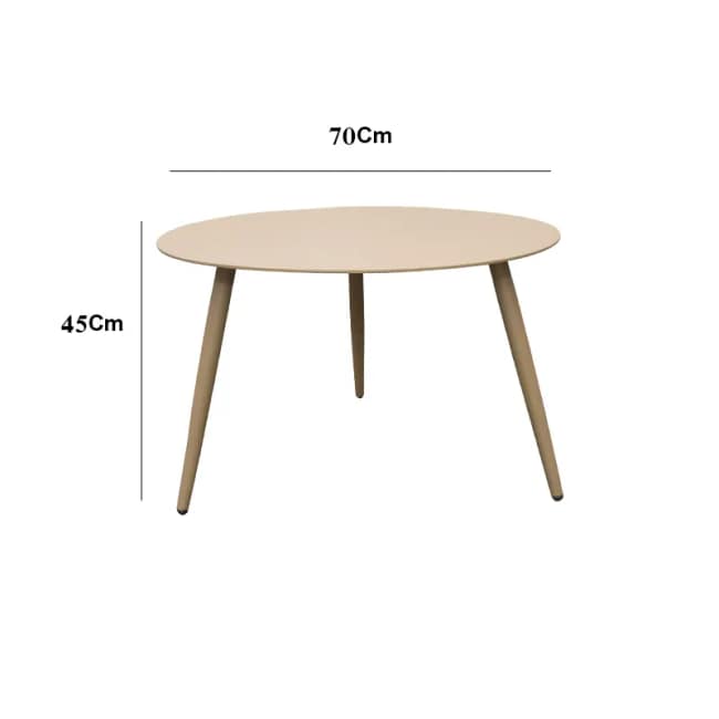 Round coffee table set 2 pieces, Beige - Gallery 1
