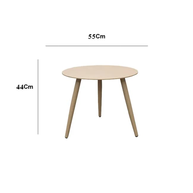 Round coffee table set 2 pieces, Beige - Gallery 2