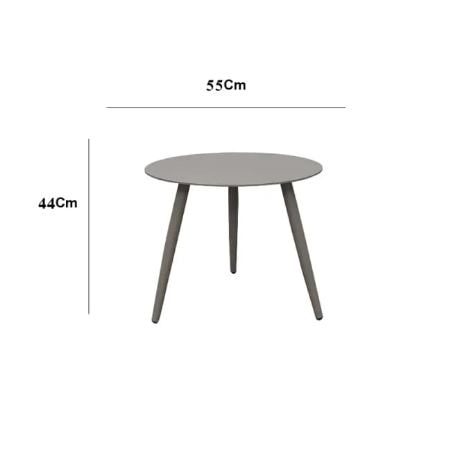 Round coffee table set 2 pieces, Grey - Gallery 2